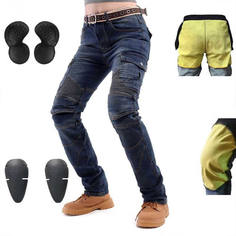 Motorcycle Gear Women Pants - Kevlar Motorjeans Dames Motocrossbroek Zacht Casual
