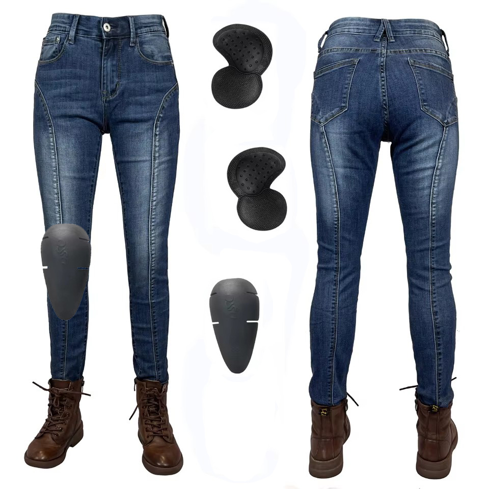 Motorcycle Gear Women Pants - Dames motorbroek blauw crossmotoruitrusting motorcrossbroek met