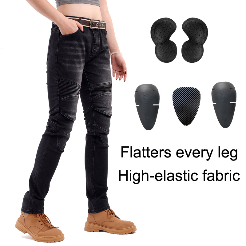 Dames motorfiets jeans zwart c - Motorcycle Gear Women Pants recensie en prijs